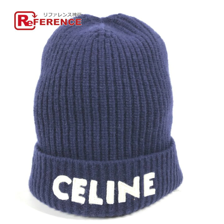楽天市場】CELINE セリーヌ 2AH35423P バイカラー ロゴ ビーニー 帽子  