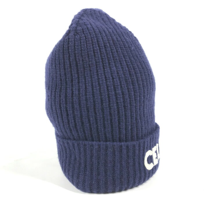 楽天市場】CELINE セリーヌ 2AH35423P バイカラー ロゴ ビーニー 帽子  