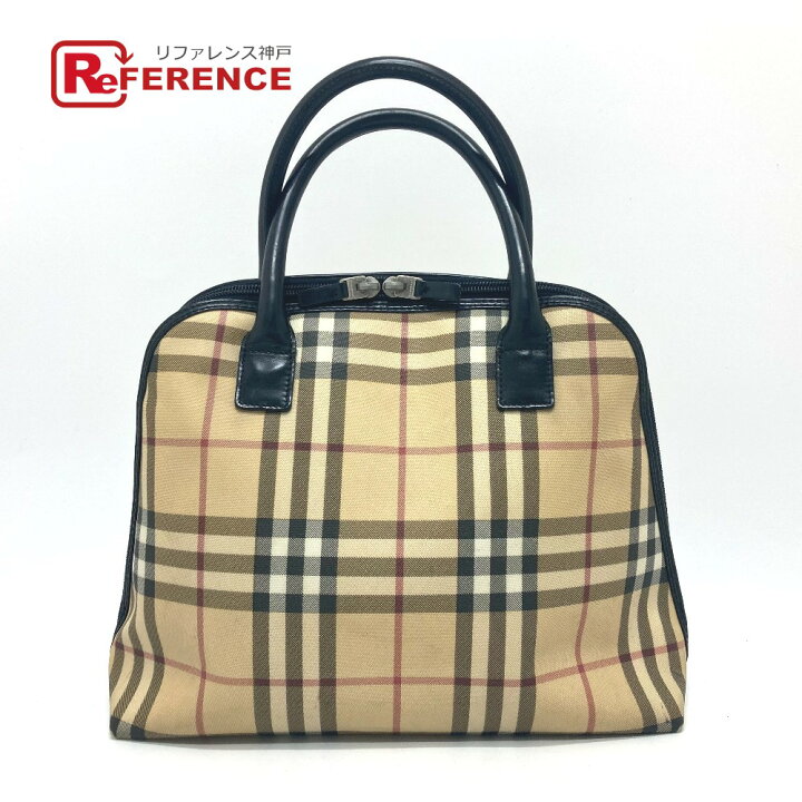 楽天市場】BURBERRY バーバリー チェック柄 ボーリング カバン 