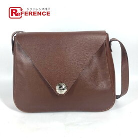 HERMES エルメス クリスティーヌ カバン 肩掛け フラップ ショルダーバッグ レザー ユニセックス ブラウン 【中古】