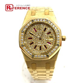AUDEMARS PIGUET オーデマ・ピゲ 56342BC.0789BC K18無垢 ロイヤルオーク ダイヤベゼル 文字盤ダイヤ 30mm ミディアム 自動巻 時計 腕時計 K18 ユニセックス ゴールド 【中古】