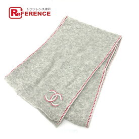 CHANEL シャネル 2024年モデル ココマーク アパレル マフラー カシミヤ レディース グレー 未使用 【中古】