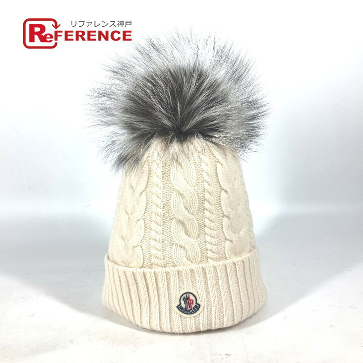 楽天市場】MONCLER モンクレール ワッペン ロゴ ポンポン付き ビーニー 