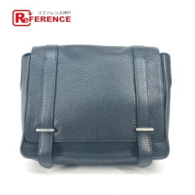 HERMES エルメス バイカラー スティーブカポラル 27 フラップ カバン メッセンジャーバッグ 斜め掛け ショルダーバッグ トリヨンクレマンス メンズ ブラック 【中古】