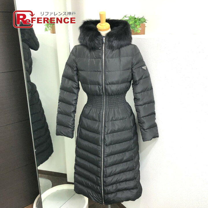 楽天市場】PRADA プラダ 29E364 トライアングルプレート ファーフード 