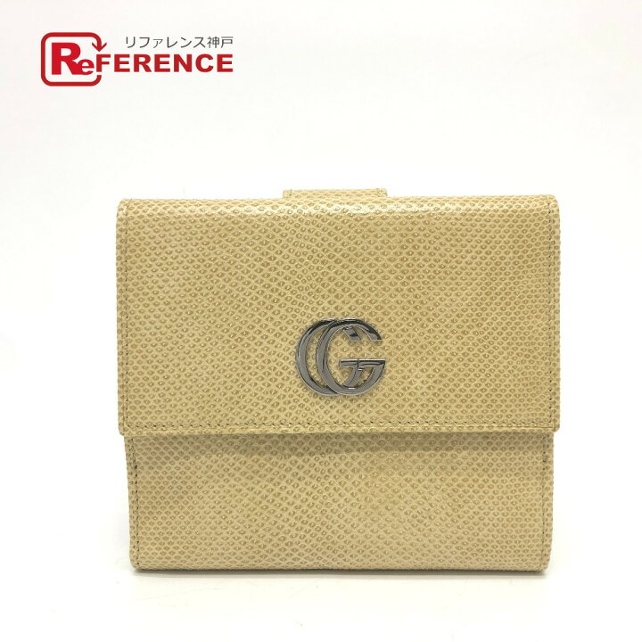 楽天市場】GUCCI グッチ GGマーモント ロゴ Wホック 二つ折り財布 