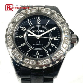CHANEL シャネル H1174 J12 ダイヤベゼル ウォッチ メンズ腕時計 腕時計 セラミック /SS メンズ ブラック 【中古】