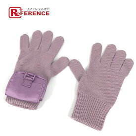 FENDI フェンディ FXY581 バケット グローブ グローブ 手袋 ウール レディース パープル 【中古】