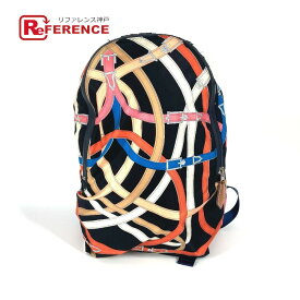 HERMES エルメス エアシルク カヴァルカドゥール リュック バックパック カバン リュックサック シルク ユニセックス マルチカラー 【中古】