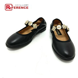 CHANEL シャネル G45778 24A メリージェーン フラット サンダル レザー レディース ブラック 未使用 【中古】