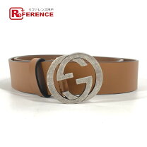 楽天市場】グッチ gucci インターロッキングgバックル レザー ベルトの通販 
