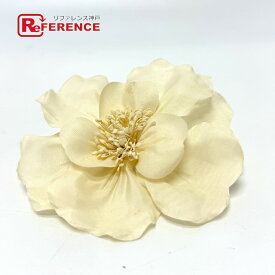 CHANEL シャネル カメリア コサージュ ファッション小物 アクセサリー 胸飾り フラワー 花 一輪 ブローチ キャンバス レディース ホワイト 【中古】