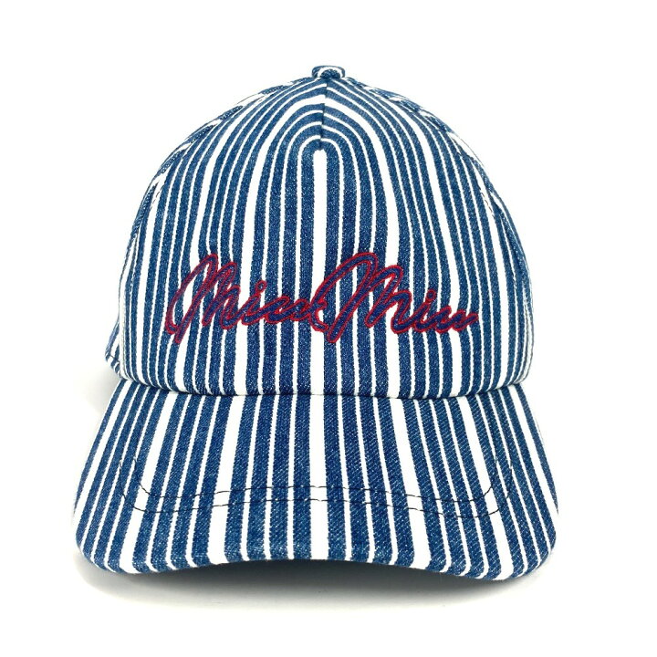 楽天市場】MIUMIU ミュウミュウ 5HC179 ロゴ ストライプ 帽子 キャップ  