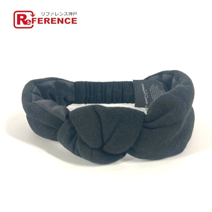 SAINT LAURENT PARIS 682968 headband hair accessories pile hair band cotton Black SAINT LAURENT PARIS 682968 headband hair accessories pile  main image 2