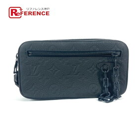 LOUIS VUITTON ルイヴィトン M55703 モノグラム・トリヨン チェーン ポシェット ヴェルガ ストラップ付き ポーチ セカンドバッグ カバン クラッチバッグ トリヨンレザー ユニセックス ノワール ブラック 新品同様 【中古】