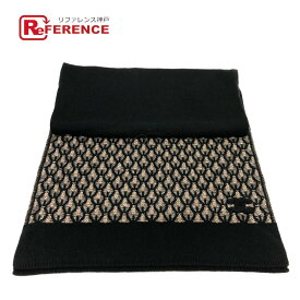 CHANEL シャネル 総柄 ココマーク アパレル小物 マフラー カシミヤ レディース ブラック 【中古】