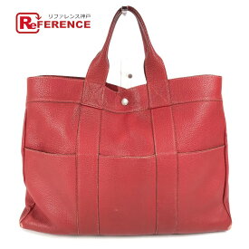 HERMES エルメス フールトゥMM トートバッグ オールレザー 革 ハンドバッグ レザー ユニセックス レッド 【中古】