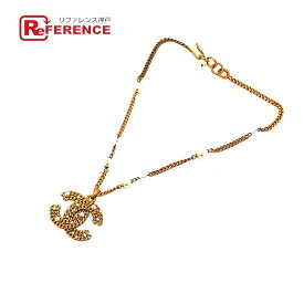 CHANEL シャネル 05P ココマーク フェイクパール チェーン ネックレス メタル レディース ゴールド 【中古】