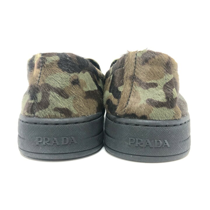 楽天市場】PRADA プラダ 迷彩 カモフラ スリッポン フラット 