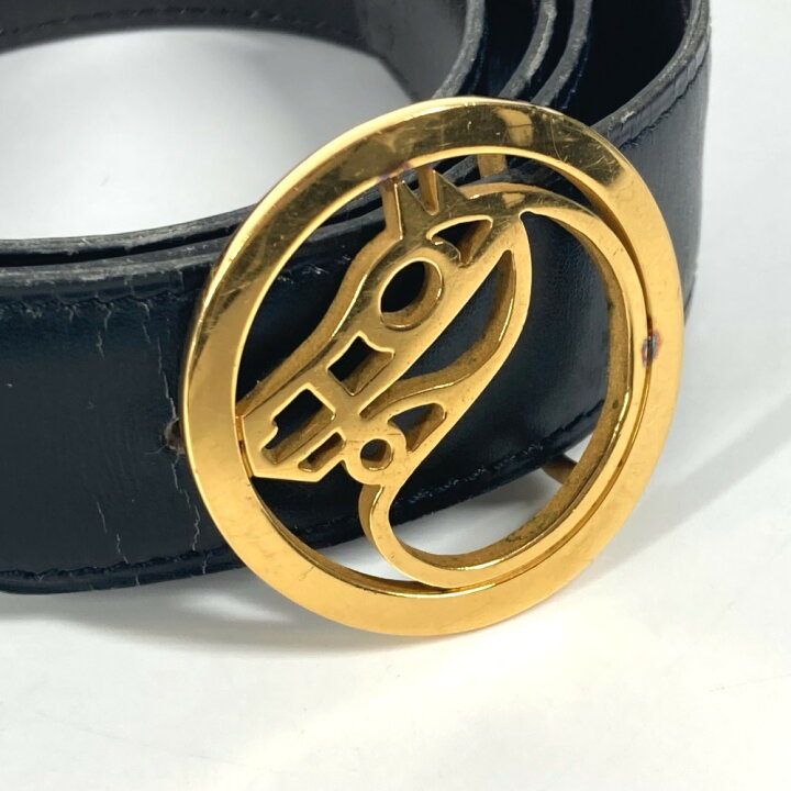 楽天市場】HERMES エルメス シュバル 馬 ロゴ バックル ベルト レザー  