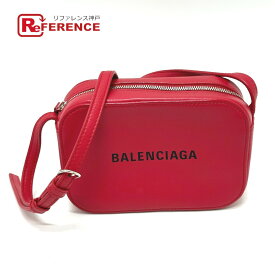 BALENCIAGA バレンシアガ 552372 EVERYDAY エブリデイ カメラバッグ XS 斜め掛け カバン 肩掛け ショルダーバッグ レザー レディース レッド 【中古】