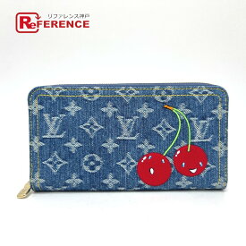 LOUIS VUITTON ルイヴィトン M23161 村上隆コラボ モノグラムデニム LV × TM ジッピーウォレット 財布 ウォレット 長財布 モノグラムデニム レディース ブルー 【新品】