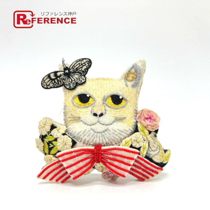 楽天市場】GUCCI グッチ ヒグチユウコ 猫 刺繍 アクセサリー ブローチ