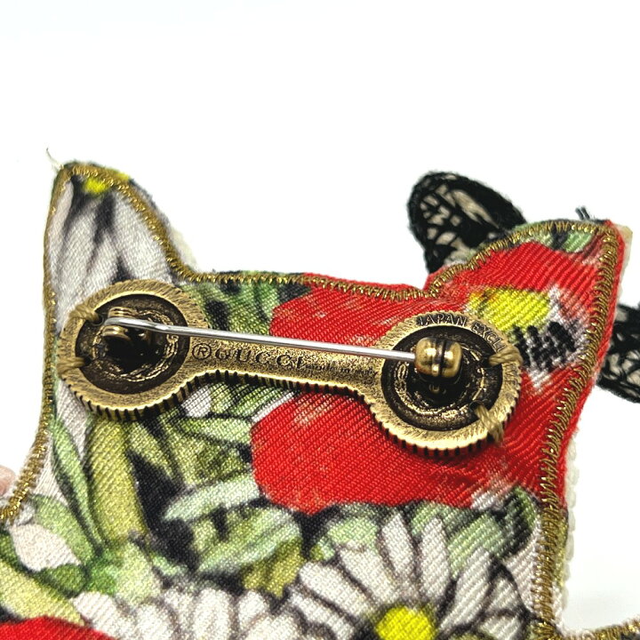 楽天市場】GUCCI グッチ ヒグチユウコ 猫 刺繍 アクセサリー ブローチ 