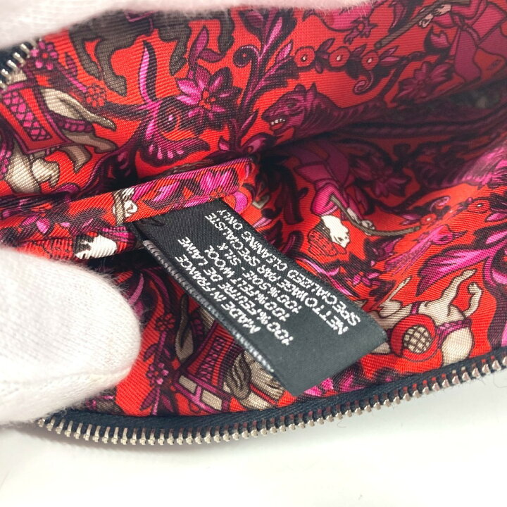 楽天市場】HERMES エルメス フラット ロゴ クラッチバッグ メイク  