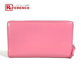 BALENCIAGA バレンシアガ 664041 エッセンシャル ロングウォレット ラウンドファスナー 長財布 レザー ユニセックス ピンク 未使用 【中古】