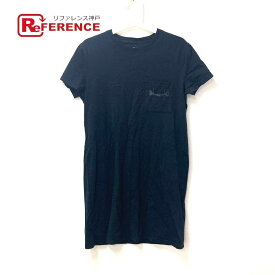 HERMES エルメス ロング Tシャツワンピース アパレル シャツワンピ アパレル ワンピース コットン レディース ブラック 【中古】