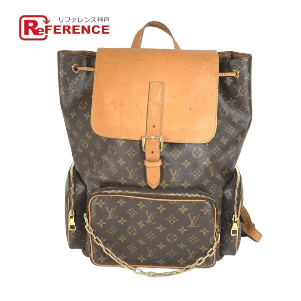 LOUIS VUITTON ルイヴィトン  M44658 モノグラム トリオバックパック カバン ヴァージルアブロー チェーン リュックサック モノグラムキャンバス /ヌメ革 メンズ ブラウン 【中古】