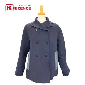 HERMES Hermès Pea Coats Apparel Outerwear Jackets Cashmere women's navy [Used]