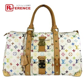 LOUIS VUITTON ルイヴィトン M92641 モノグラムマルチカラー 村上隆 キーポル45 キーポル 45 カバン 旅行バッグ トラベルバッグ ハンドバッグ ボストンバッグ モノグラムマルチカラーキャンバス ユニセックス ブロン ホワイト 【中古】