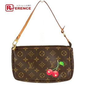 LOUIS VUITTON ルイヴィトン M95008 モノグラムチェリー 村上隆 サクランボ ポシェットアクセソワール カバン ハンドバッグ ポーチ バッグ アクセサリーポーチ モノグラムチェリーキャンバス レディース ブラウン 【中古】
