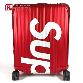 Supreme シュプリーム RIMOWA リモワ コラボ Topas Multiwheel 45L トパーズ マルチホイール スーツケース 4輪 45L キャリーバッグ アルミニウム ユニセックス レッド 【中古】