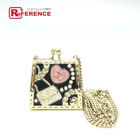 CHANEL シャネル B24 NO5 ハート アクセサリー マトラッセ 香水 バッグ型 アイコン チェーン ピルケース アクセサリー ネックレス メタル レディース ゴールド 未使用 【中古】