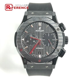 HUBLOT ウブロ 521.CM.1771.RX 裏スケ クラシックフュージョン ブラックマジック クロノグラフ 自動巻き ウォッチ メンズ時計 腕時計 セラミック /ラバー メンズ ブラック 【中古】