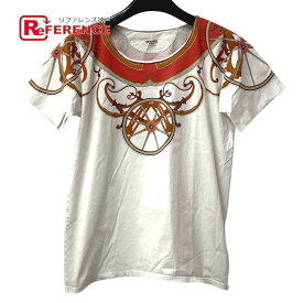 HERMES エルメス ロゴ アパレル トップス 半袖 半袖Tシャツ コットン レディース ホワイト 【中古】