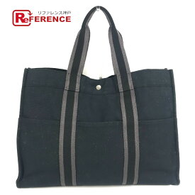 HERMES エルメス フールトゥGM フールトゥ GM トートバッグ 肩掛 カバン ショルダーバッグ キャンバス ユニセックス ブラック 【中古】