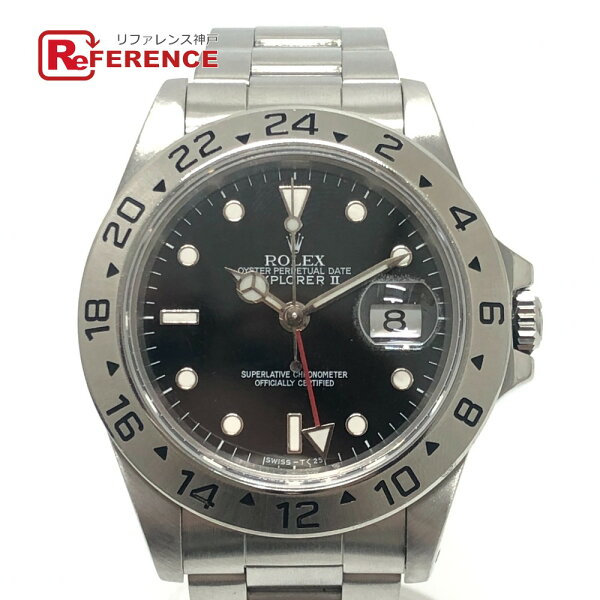 ROLEX ロレックス  16570 エクスプローラー2 X番 自動巻き デイト ウォッチ ブラックダイヤル 腕時計 SS  メンズ シルバー 新品同様 【中古】