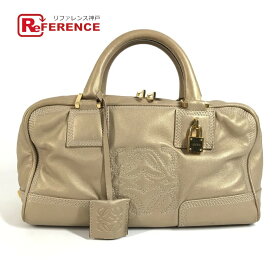 LOEWE ロエベ アマソナ28 アマソナ 28 カバン トートバッグ ハンドバッグ レザー ユニセックス ゴールド系 【中古】