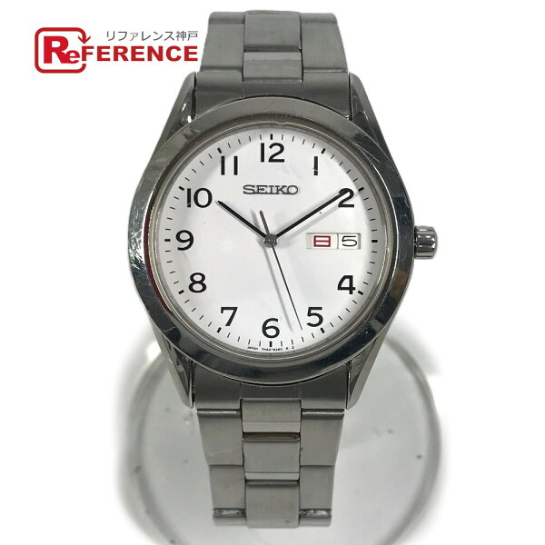SEIKO セイコー  7N43-9080 スピリット クォーツ 腕時計 ステンレススチール  メンズ ホワイト 【中古】
