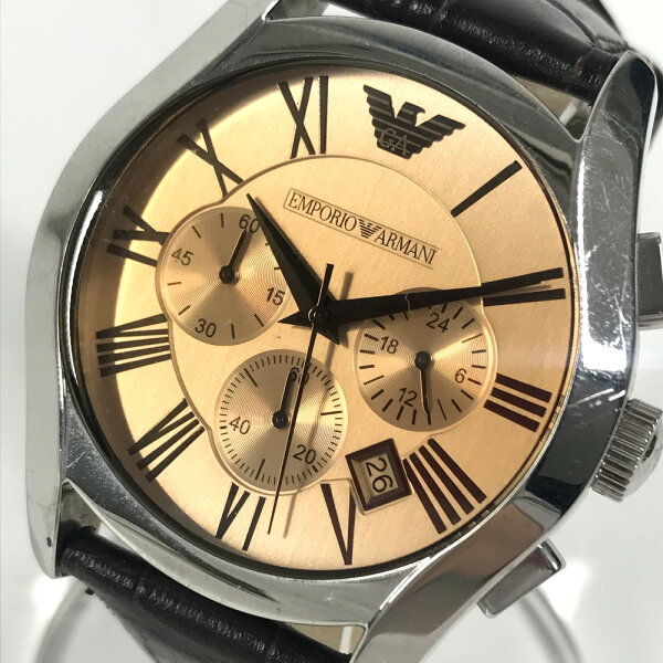 Emporio Armani エンポリオ・アルマーニ  AR-1634 クォーツ 腕時計 ステンレス  メンズ ブラウン 【中古】