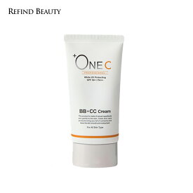 【 BB+CCクリーム ファンデーション 40g +ONEC （プラワンシー） 】下地 ベージュ SPF50+ PA++ BBクリーム CCクリーム 日焼け止め 紫外線対策 UVカット オールインワン ファンデーション 美容液 クリーム 保湿 乾燥肌 ツヤ 送料無料