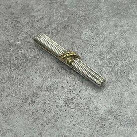【中古】ティファニー TIFFANY&CO シグネチャークロス ネクタイピン コンビ SV YG メンズ レディース ユニセックス ヴィンテージ オールド シルバー925 アクセサリー