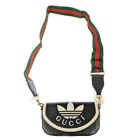 GUCCI×adidas　グッチ　アディダス　コラボ　ミニショルダーバッグ　727791　レザー　ブラック　バッグ　ショルダーバッグ　ユニセックス