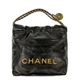 【ポイント5倍】11/10限定！ CHANEL シャネル 22 ミニ ハンドバッグ AS3980 カーフスキン ブラック ゴールド金具 バッグ ショルダーバッグ チェーンショルダー 2WAY