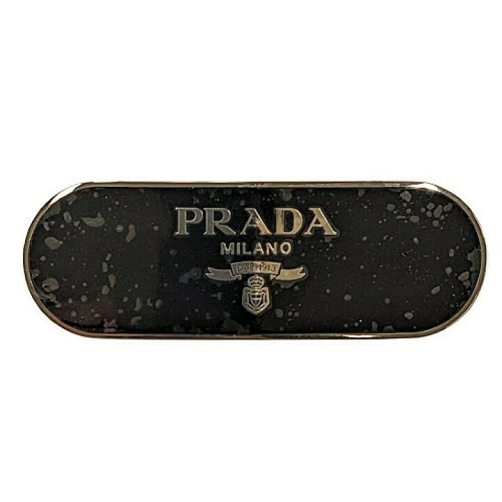 楽天市場】PRADA プラダ ロゴ ヘアクリップ 1IF022 メタル ブラック  