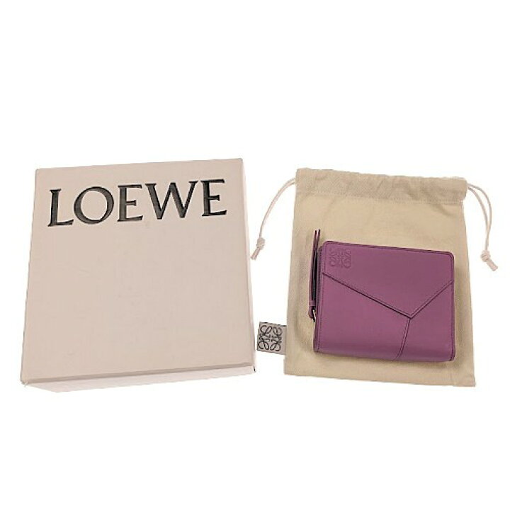 LOEWEロエベパズルスリムコンパクトウォレット2つ折り財布レザー